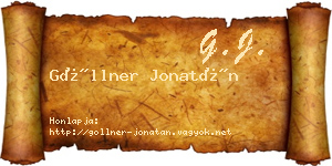 Göllner Jonatán névjegykártya